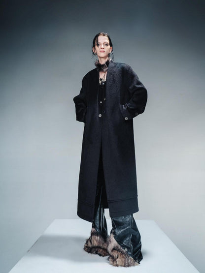 NORTH NODE Minimalist Single Breasted Mid Length Women&