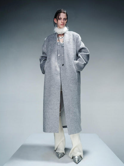 NORTH NODE Minimalist Single Breasted Mid Length Women&