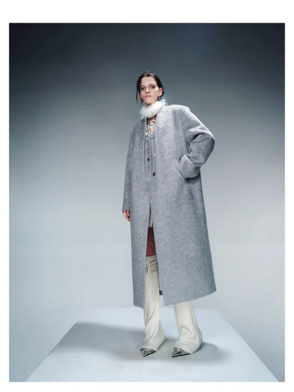 NORTH NODE Minimalist Single Breasted Mid Length Women&