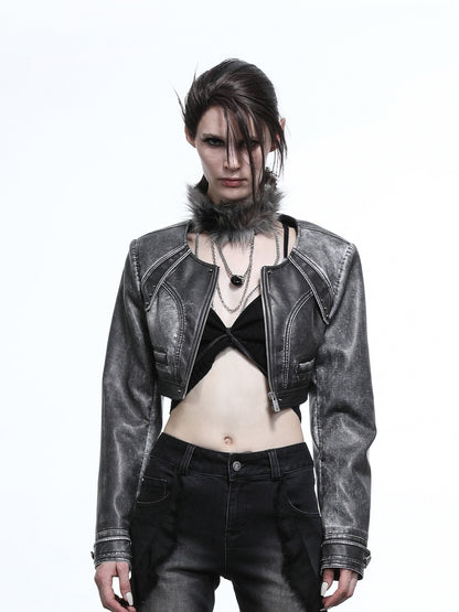 NORTH_NODE_Mottled_Stonewash_High_Waist_Cropped_Zipper_Biker_Women&