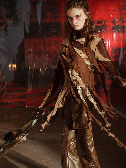 NORTH NODE Multi Fabric Patchwork Wasteland Women&