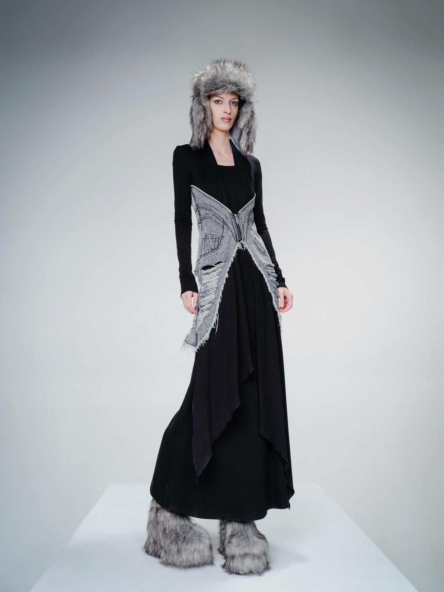NORTH NODE Non Detachable Waist Belt Extra Long Scarf Women&