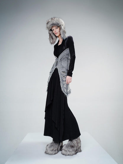 NORTH NODE Non Detachable Waist Belt Extra Long Scarf Women&