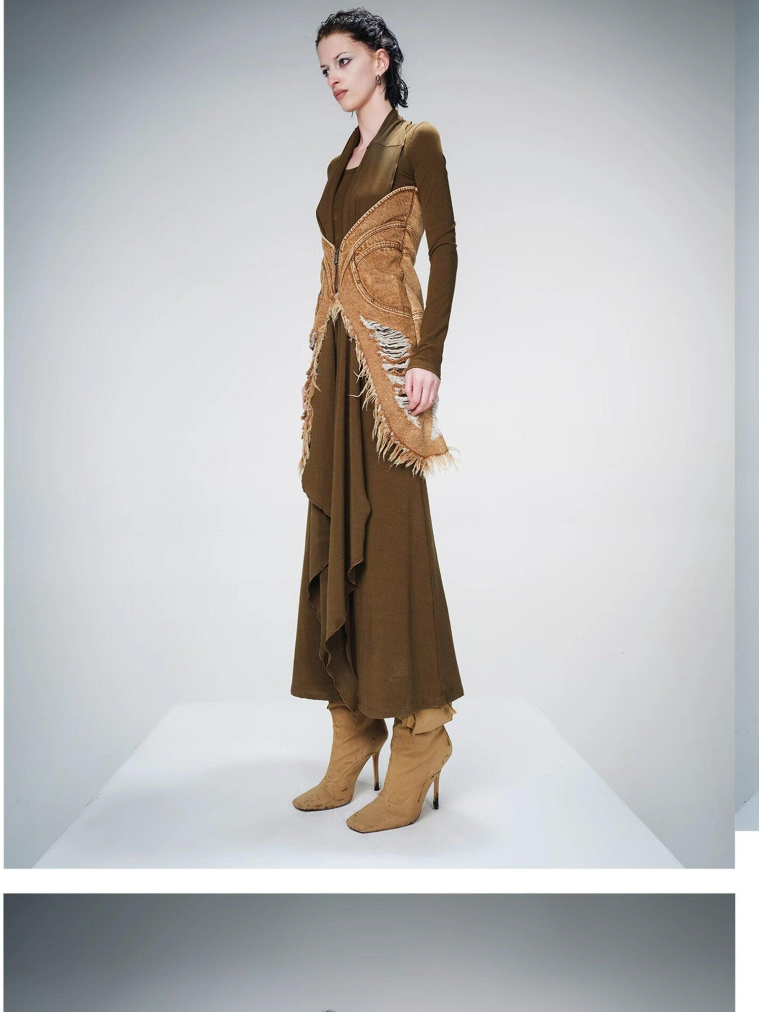 NORTH NODE Non Detachable Waist Belt Extra Long Scarf Women&