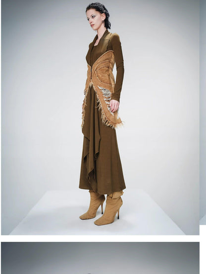 NORTH NODE Non Detachable Waist Belt Extra Long Scarf Women&