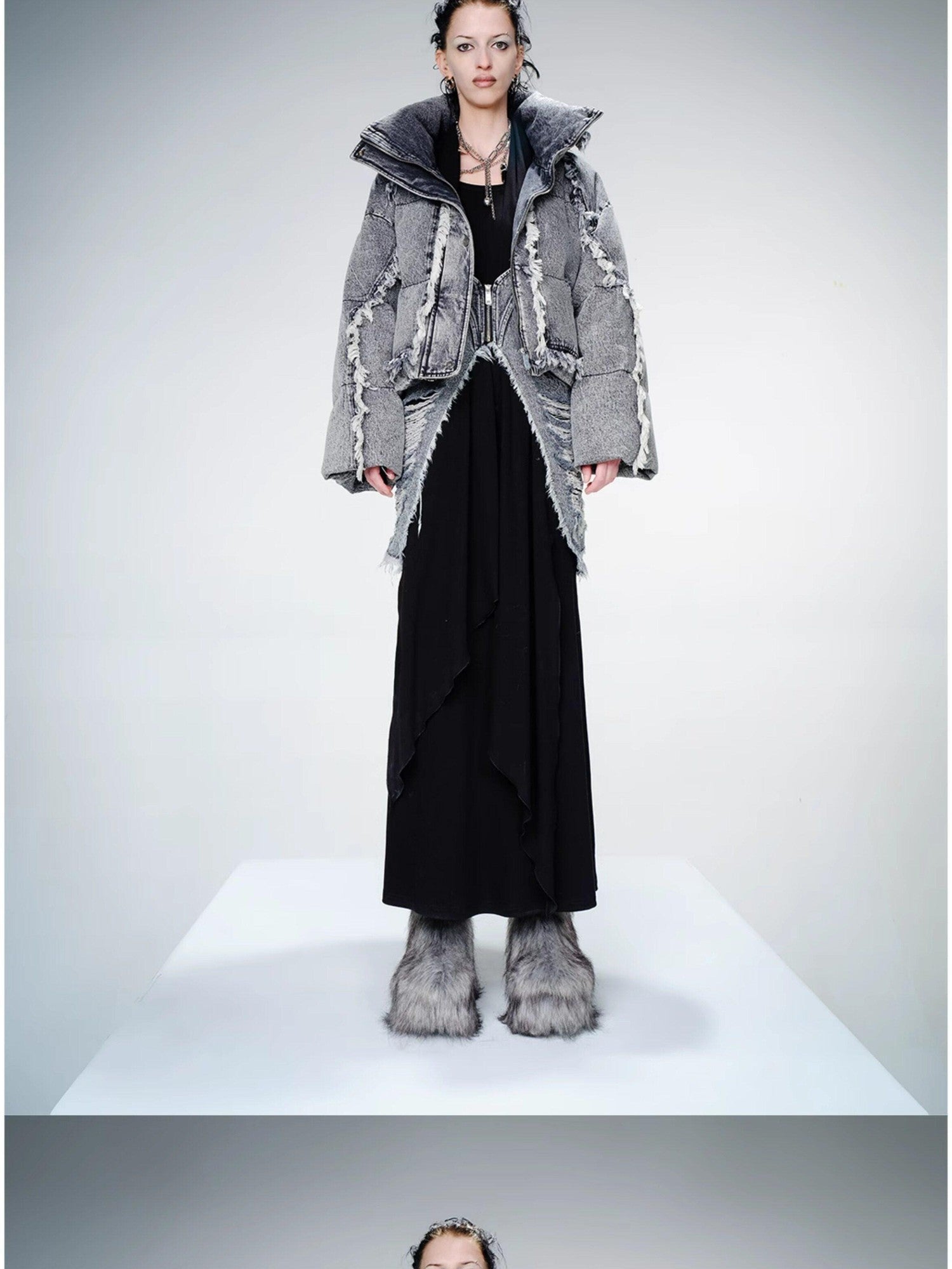 NORTH NODE Non Detachable Waist Belt Extra Long Scarf Women&