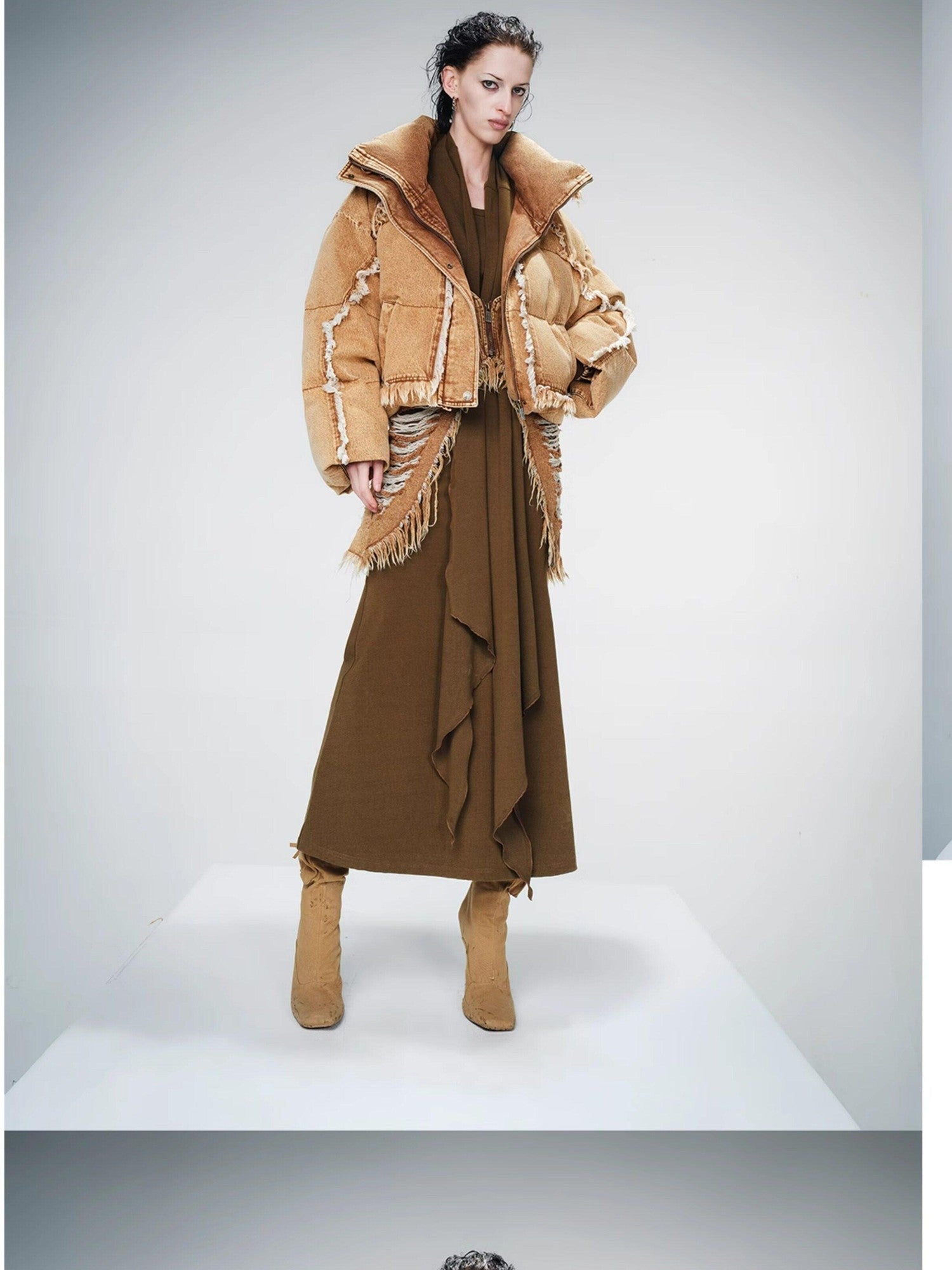 NORTH NODE Non Detachable Waist Belt Extra Long Scarf Women&