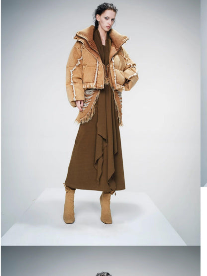 NORTH NODE Non Detachable Waist Belt Extra Long Scarf Women&