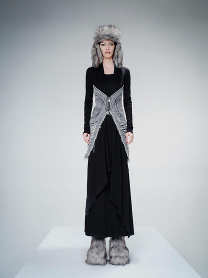 NORTH NODE Non Detachable Waist Belt Extra Long Scarf Women&
