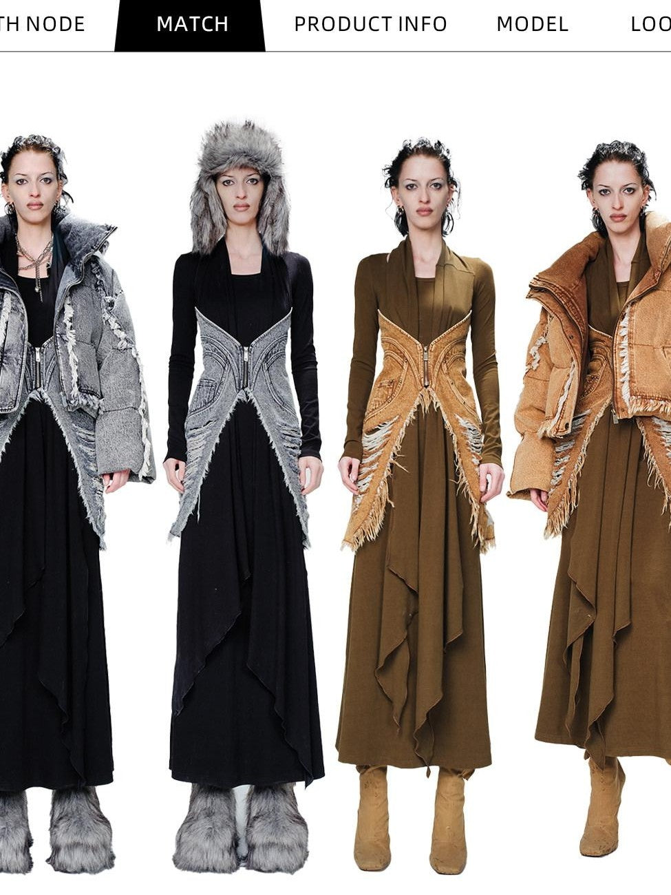 NORTH NODE Non Detachable Waist Belt Extra Long Scarf Women&