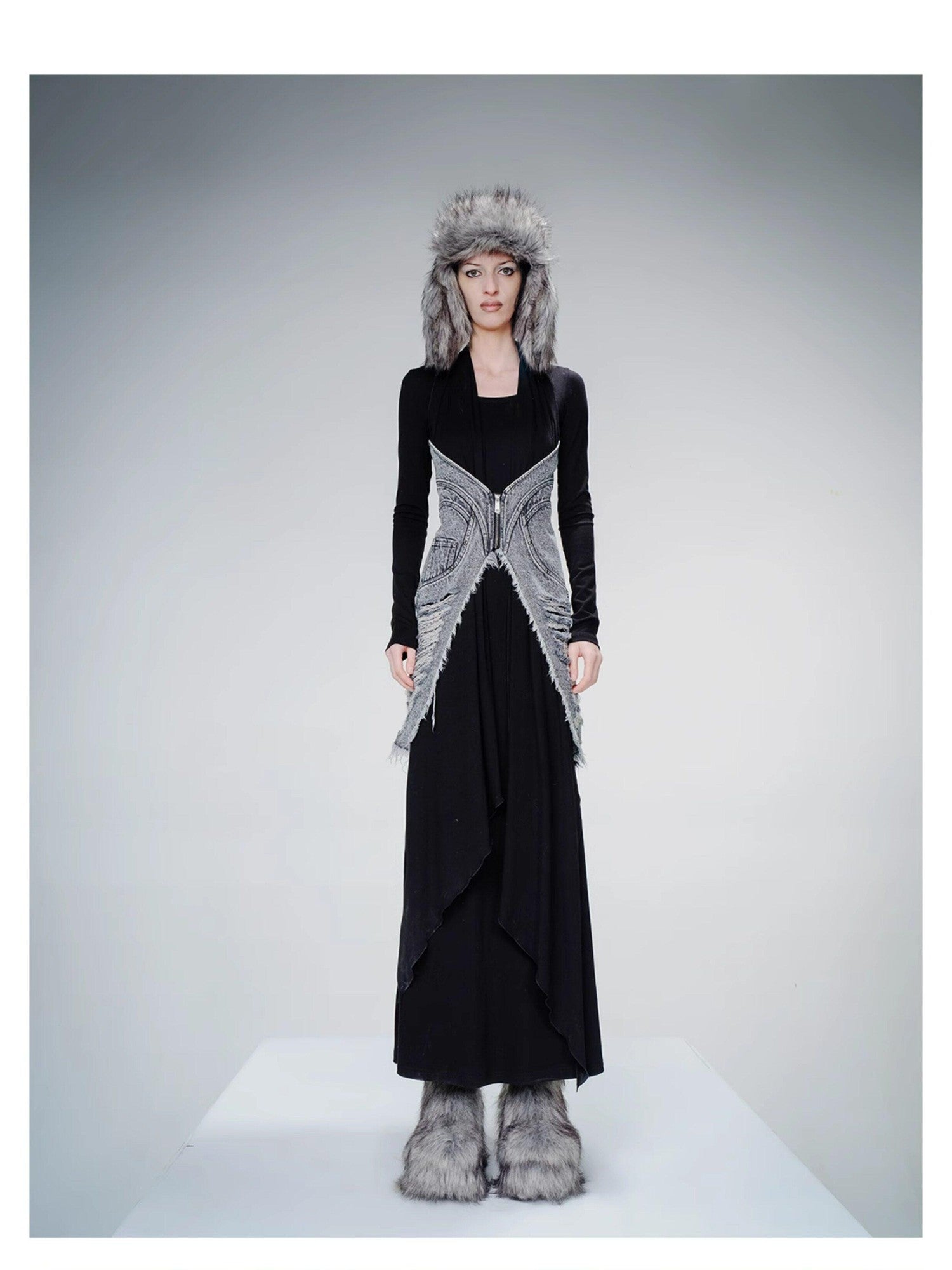 NORTH NODE Non Detachable Waist Belt Extra Long Scarf Women&