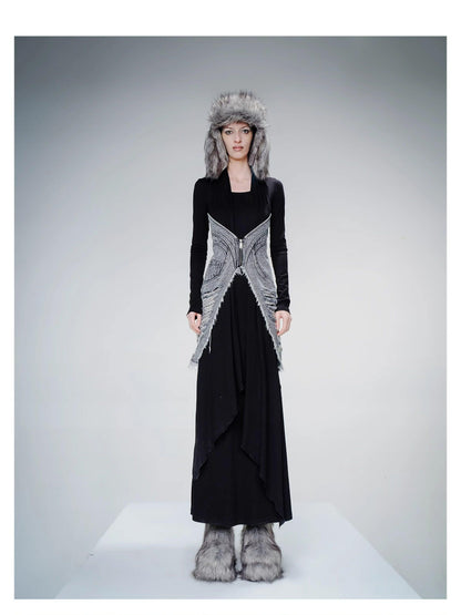 NORTH NODE Non Detachable Waist Belt Extra Long Scarf Women&