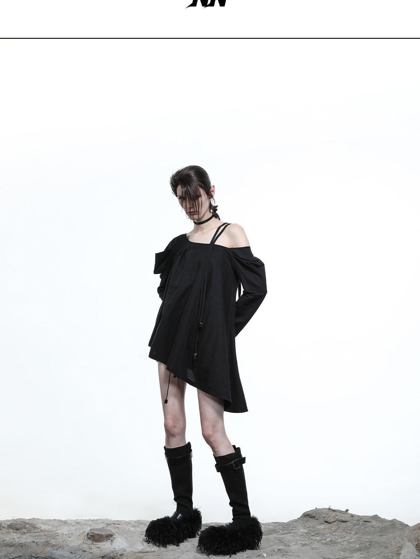 NORTH NODE Oversized Off Shoulder Loose Fit Women&