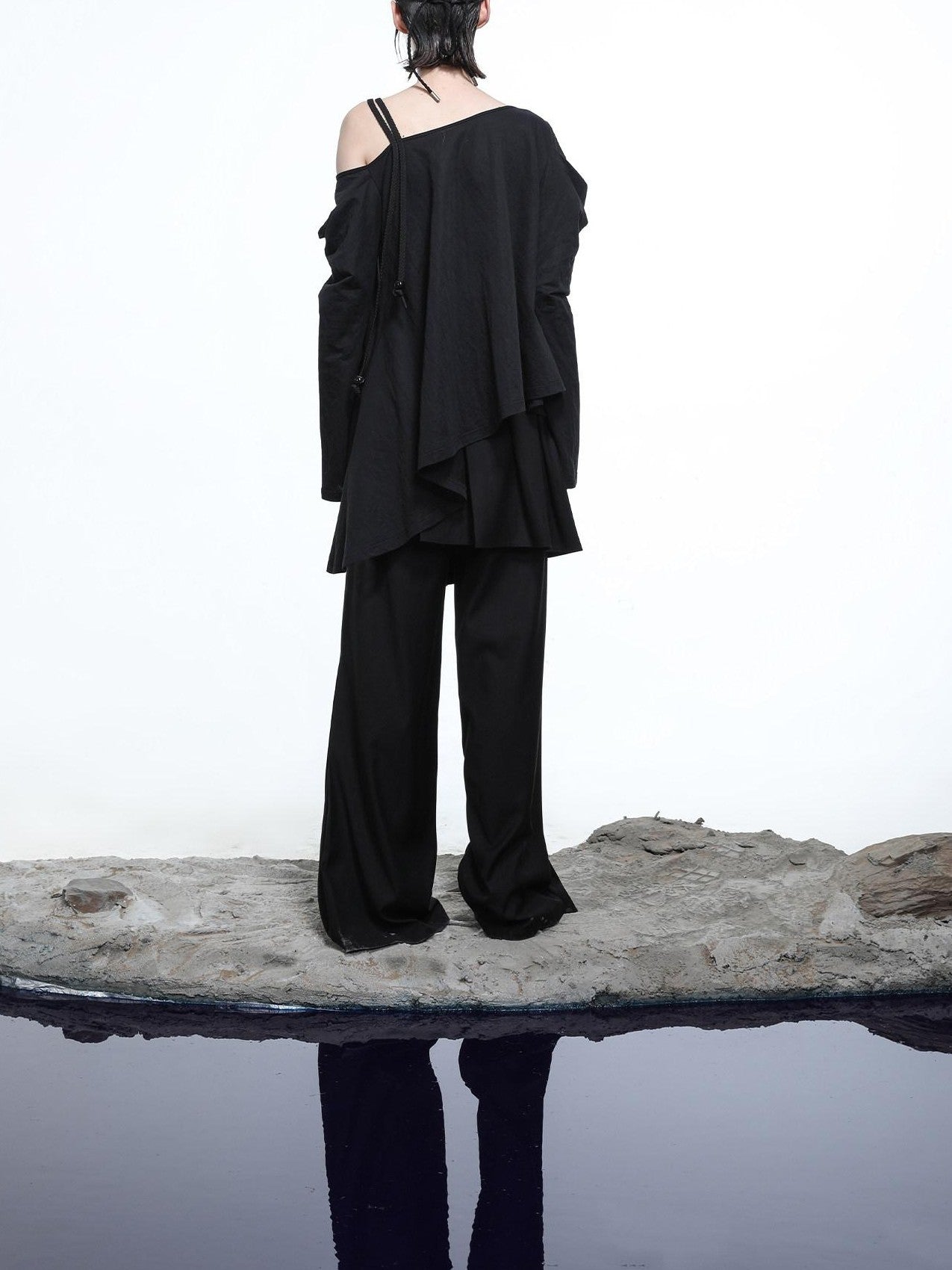 NORTH NODE Oversized Off Shoulder Loose Fit Women&