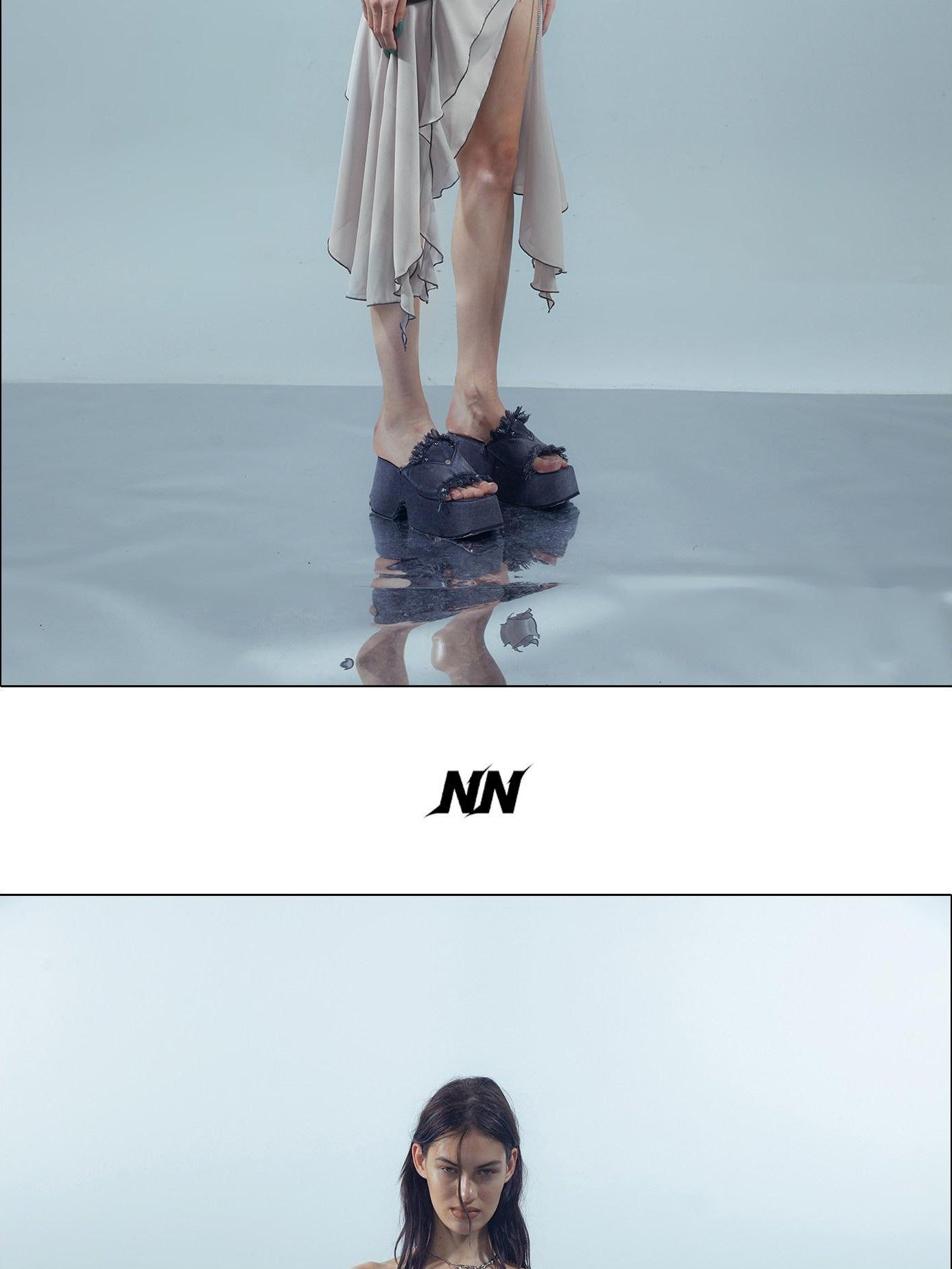 NORTH NODE Patchwork Chiffon Irregular Women&
