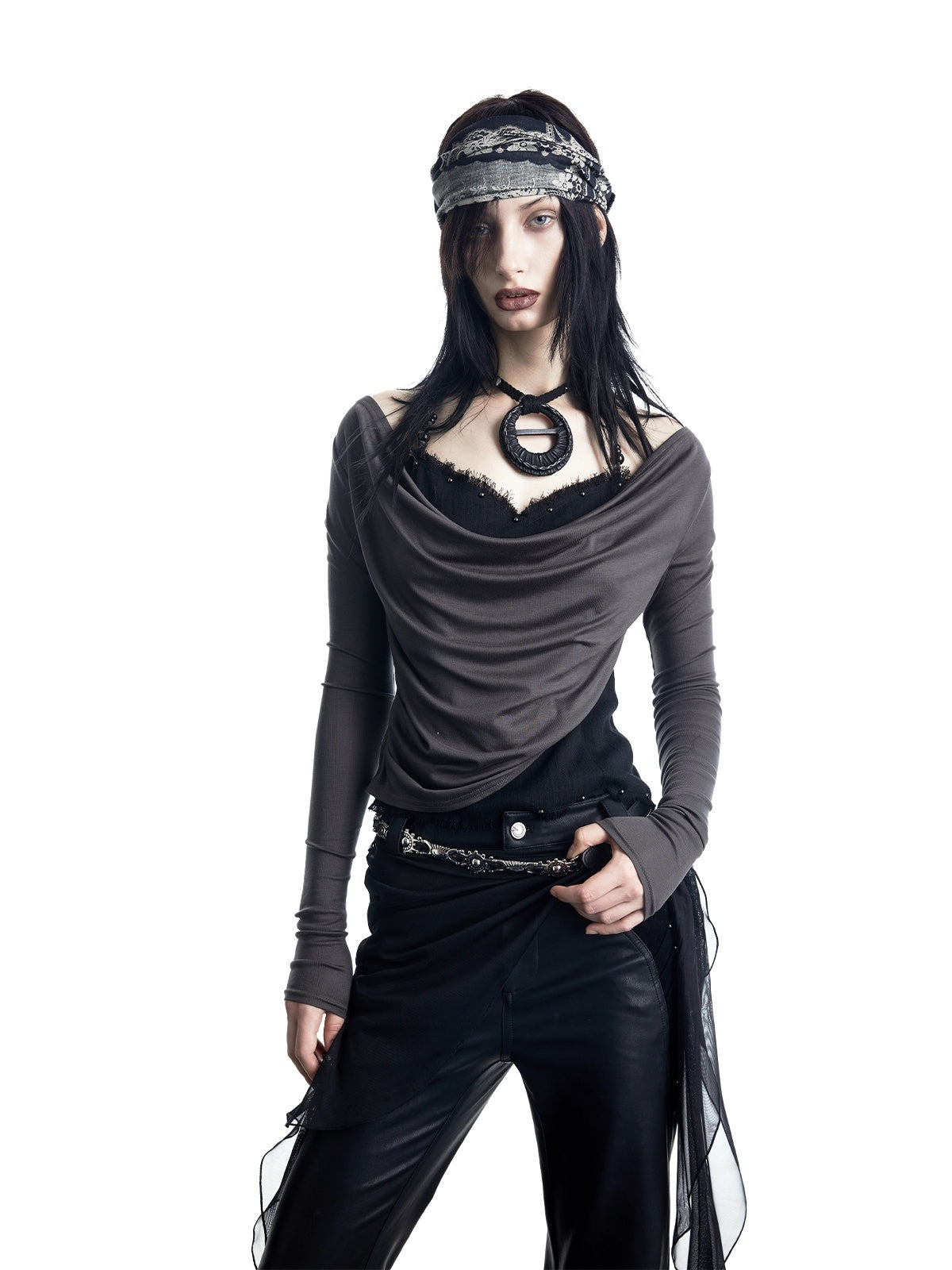 NORTH_NODE_Patchwork_Layered_Draped_Halter_Women&
