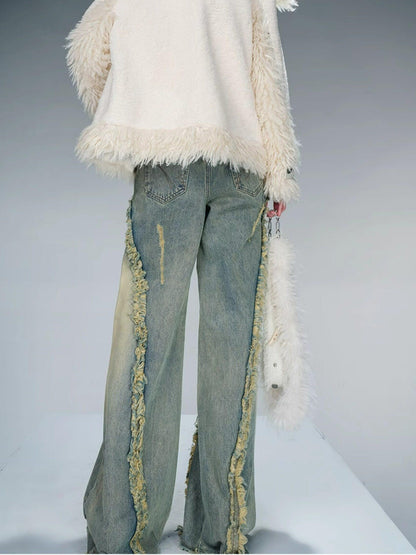 NORTH NODE Patchwork Leather Faux Fur Padded Crystal Velvet Lined Women&