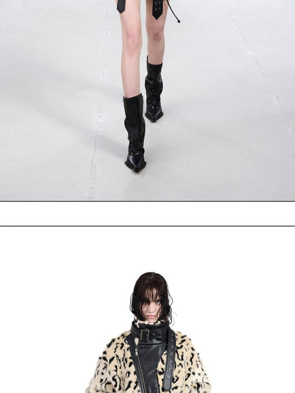 NORTH NODE Patchwork Leopard Print Women&
