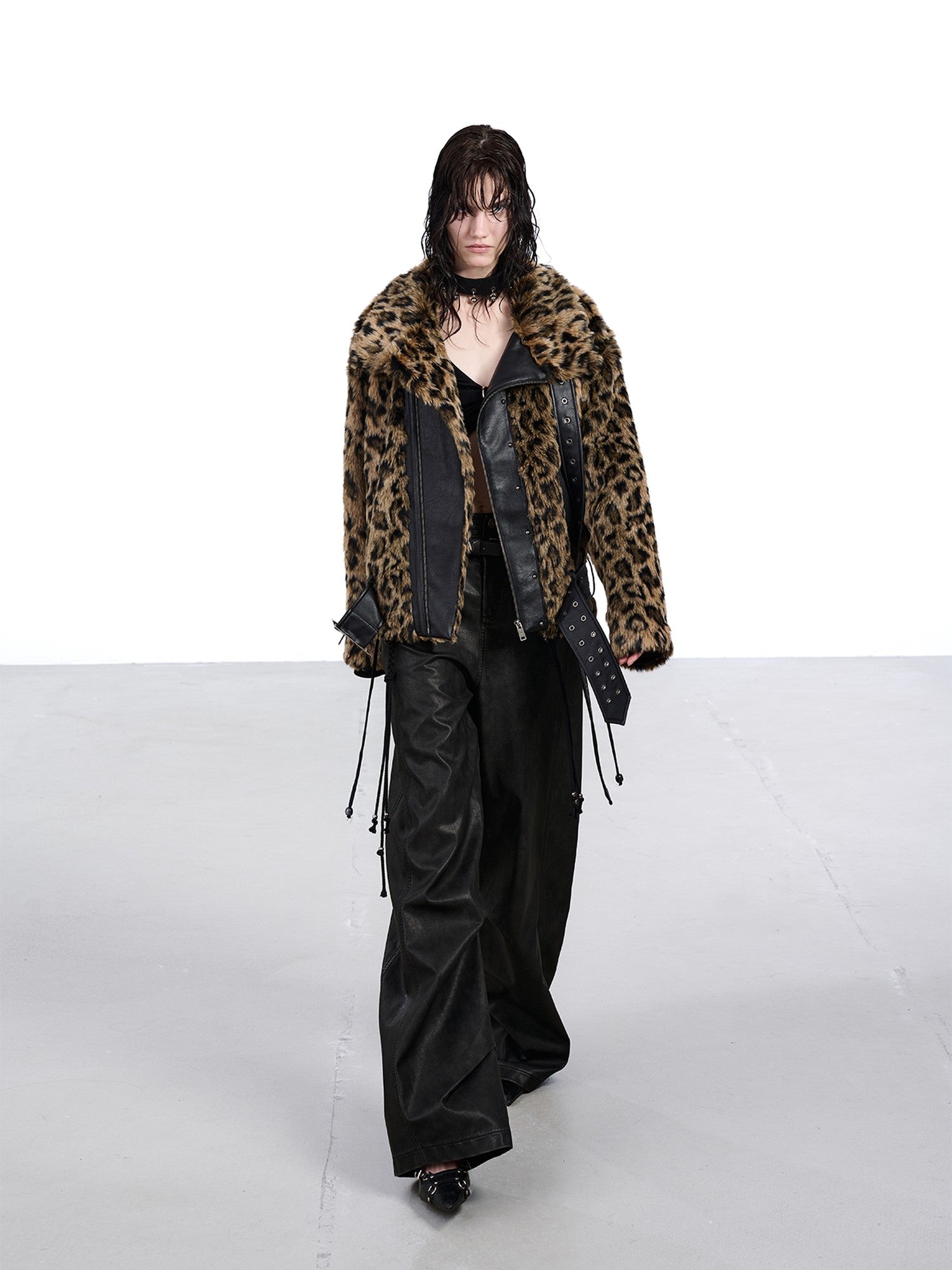 NORTH NODE Patchwork Leopard Print Women&