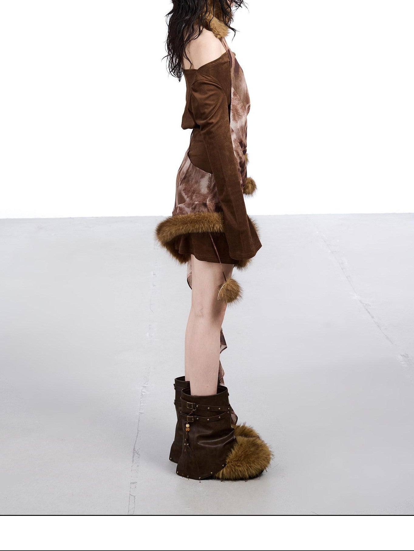 NORTH NODE Patchwork One Shoulder Women&