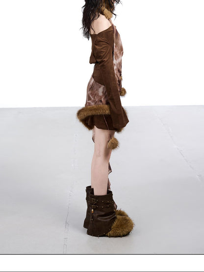 NORTH NODE Patchwork One Shoulder Women&