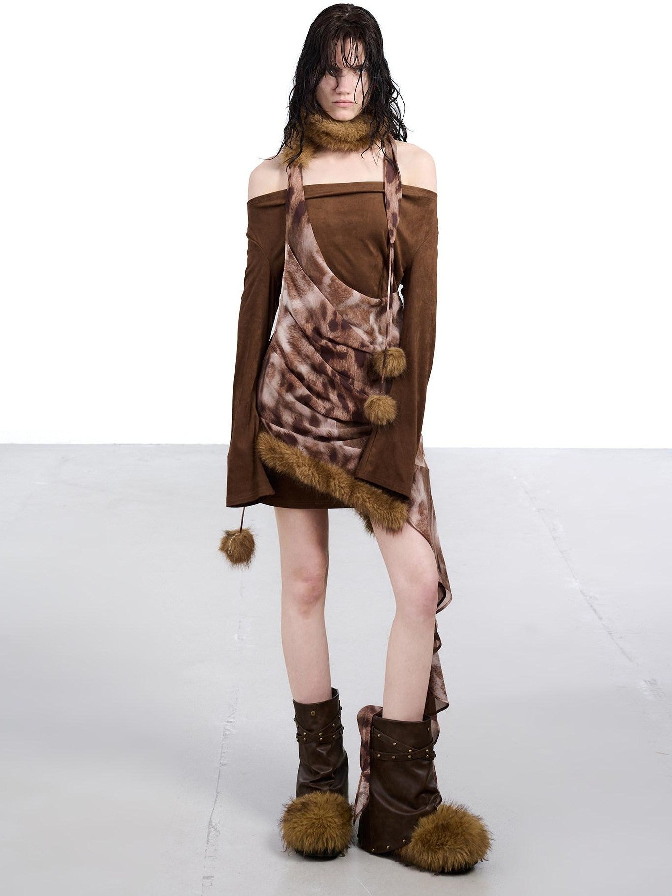 NORTH NODE Patchwork One Shoulder Women&