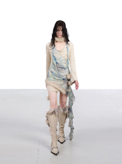 NORTH NODE Patchwork One Shoulder Women&