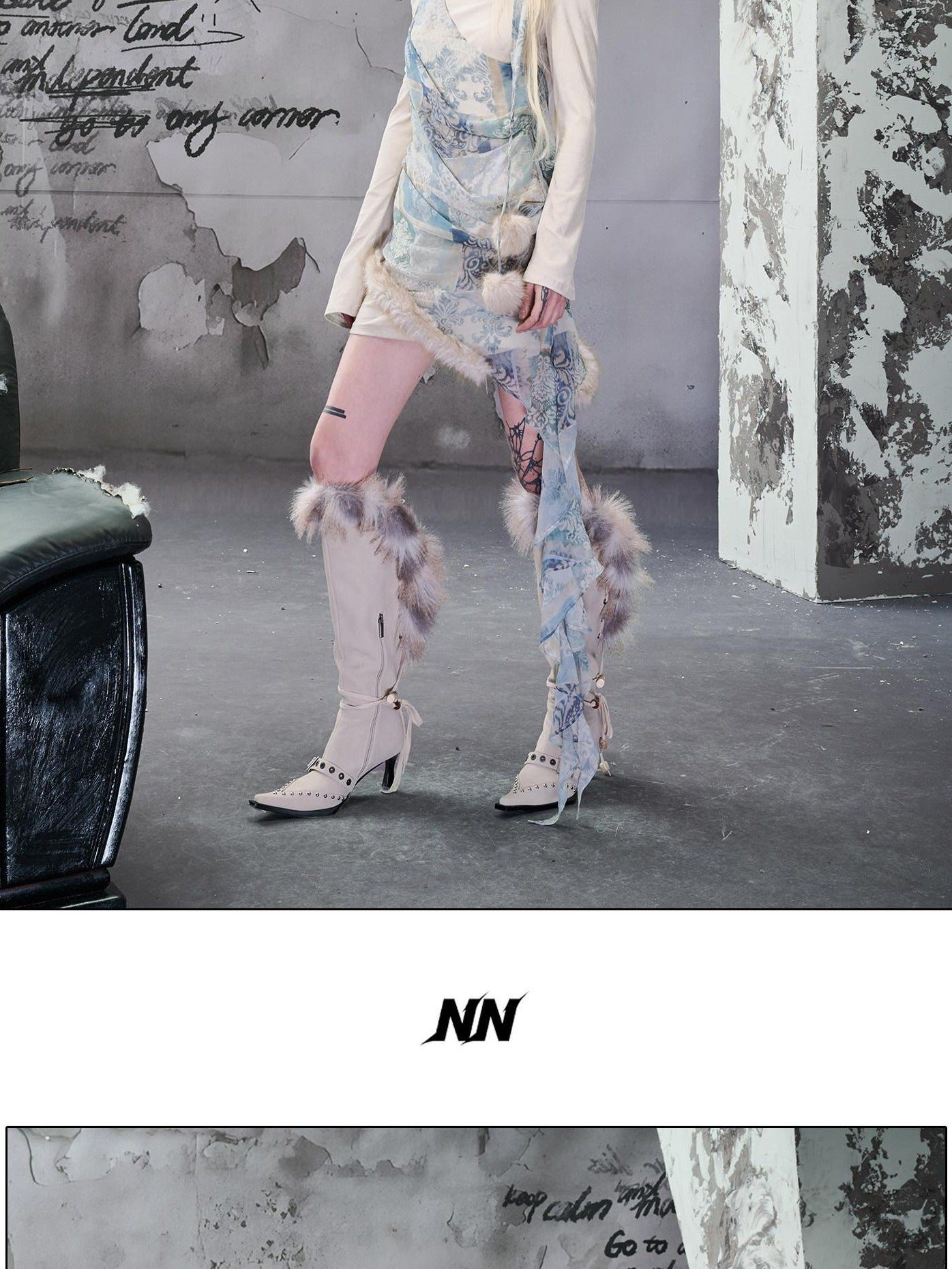 NORTH NODE Patchwork One Shoulder Women&