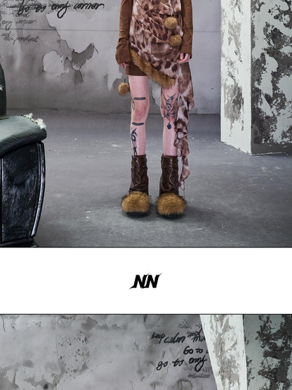 NORTH NODE Patchwork One Shoulder Women&