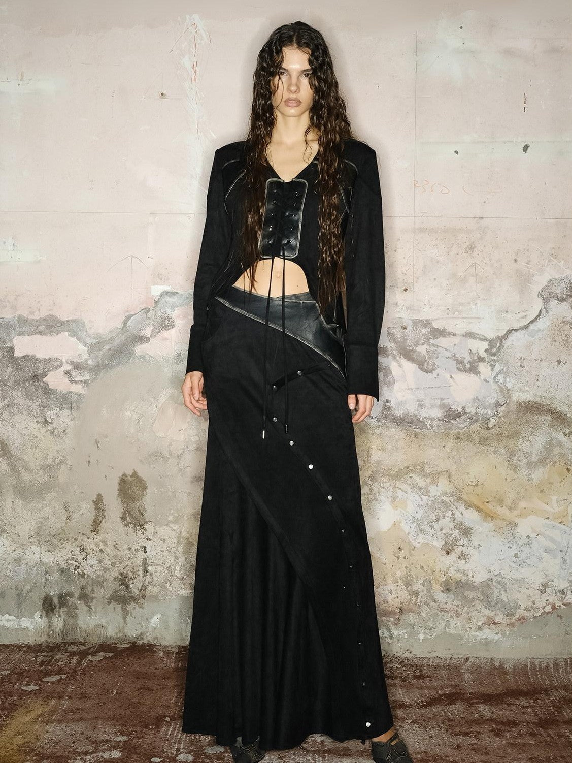 NORTH NODE Patchwork Panelled Pleated Women&