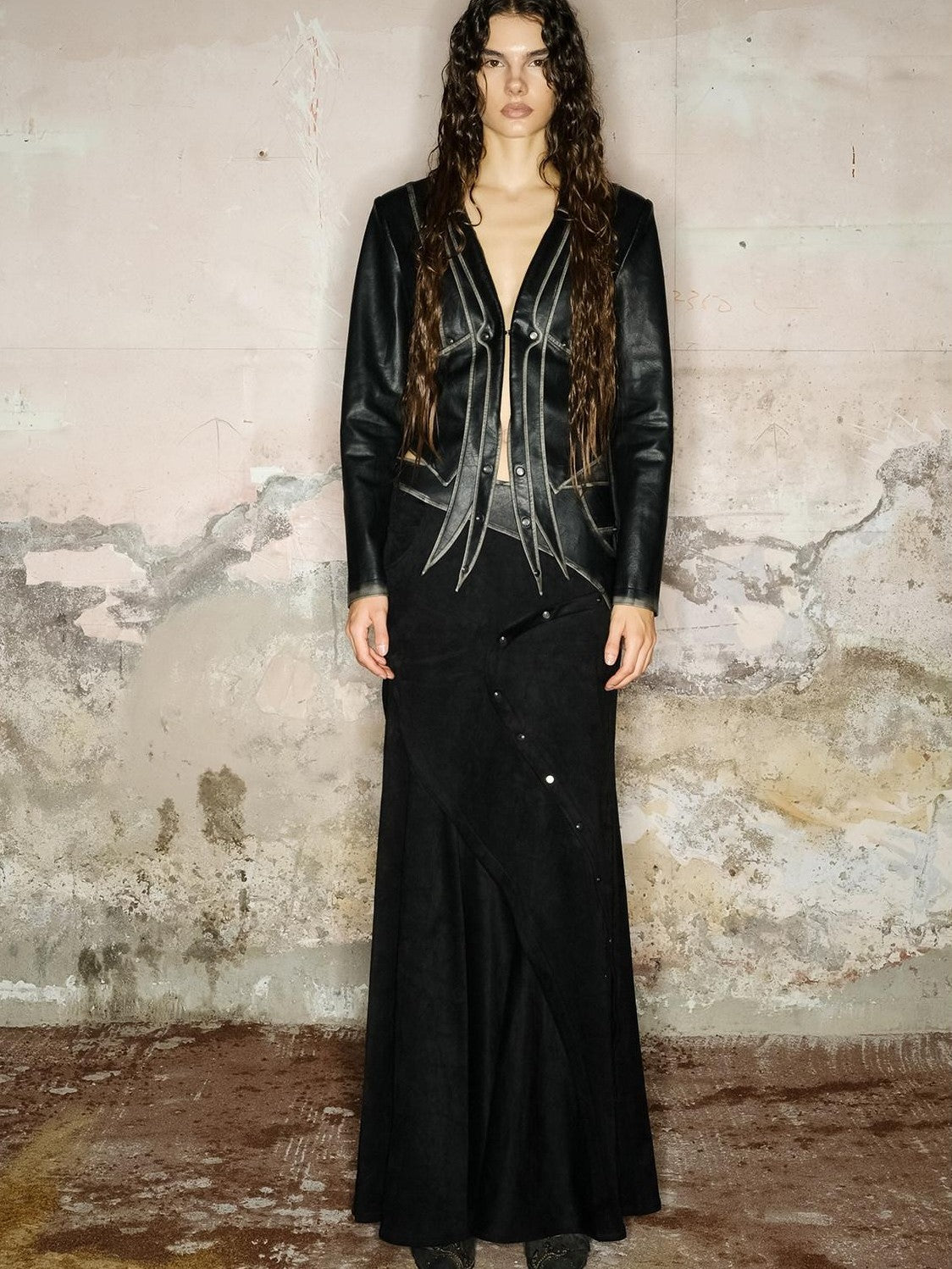 NORTH NODE Patchwork Panelled Pleated Women&