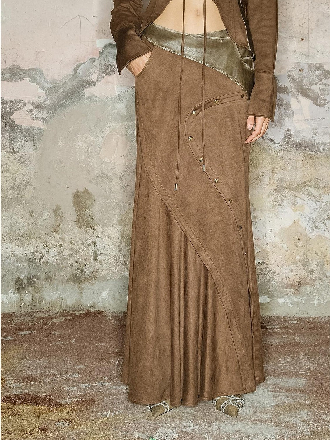 NORTH NODE Patchwork Panelled Pleated Women&