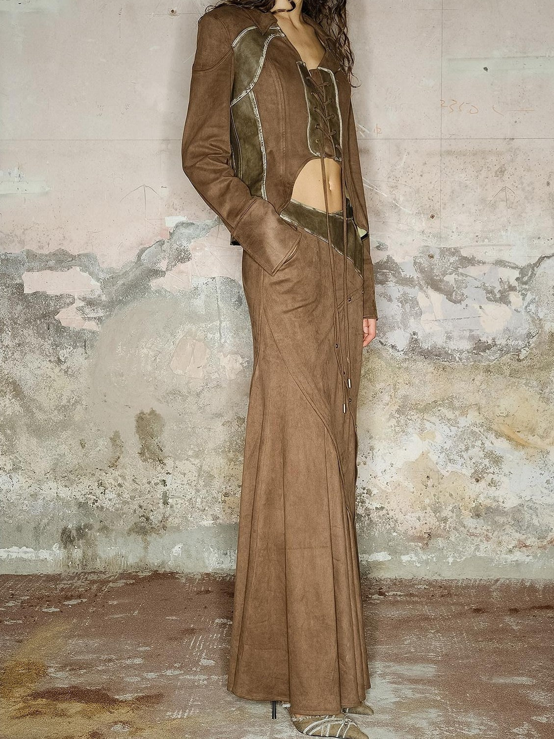 NORTH NODE Patchwork Panelled Pleated Women&