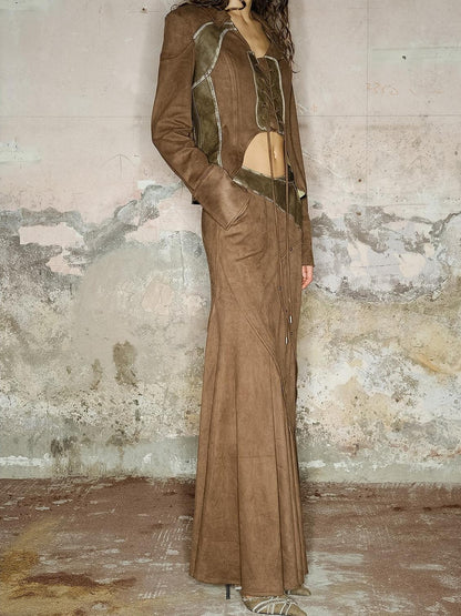 NORTH NODE Patchwork Panelled Pleated Women&