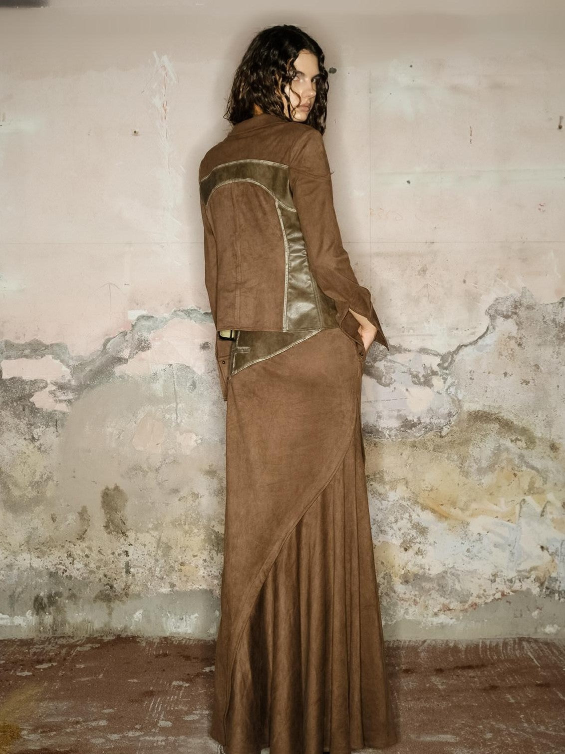 NORTH NODE Patchwork Panelled Pleated Women&
