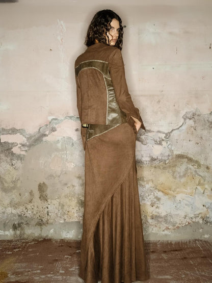 NORTH NODE Patchwork Panelled Pleated Women&