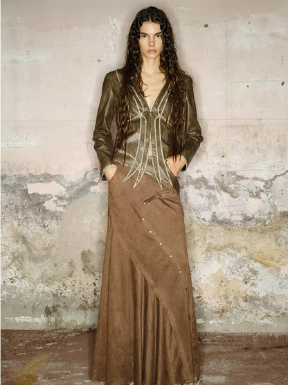 NORTH NODE Patchwork Panelled Pleated Women&