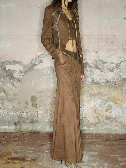 NORTH NODE Patchwork Panelled Pleated Women&