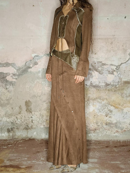 NORTH NODE Patchwork Panelled Pleated Women&