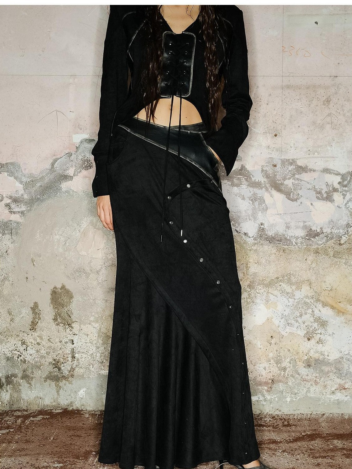 NORTH NODE Patchwork Panelled Pleated Women&