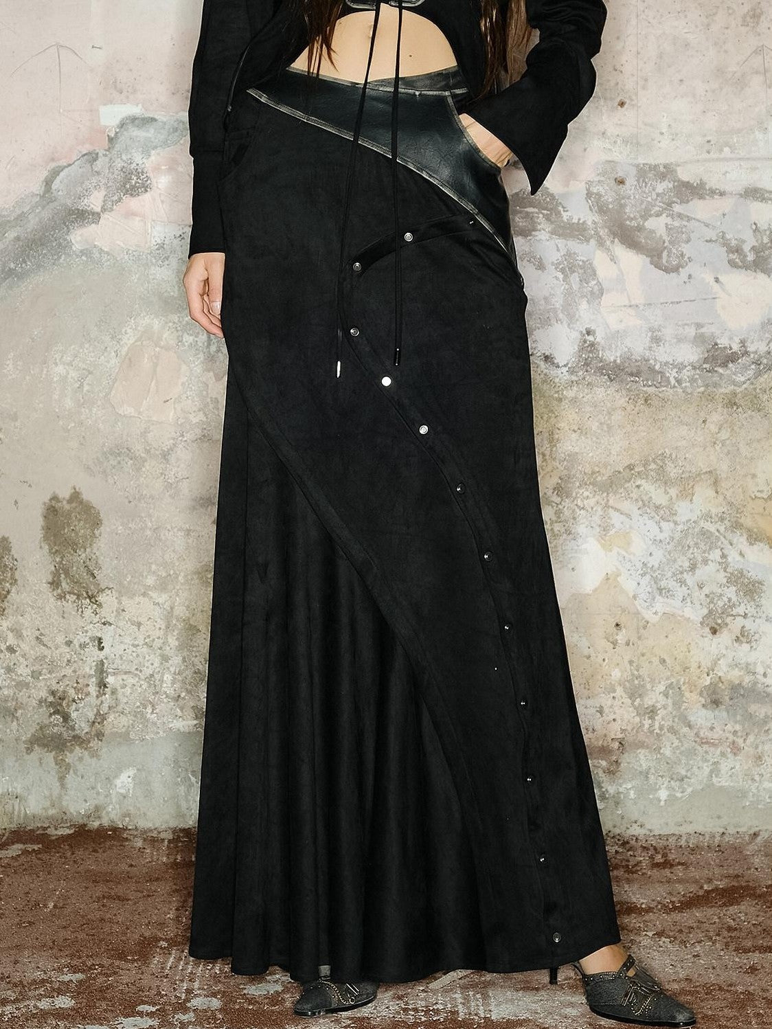 NORTH NODE Patchwork Panelled Pleated Women&