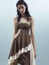 NORTH_NODE_Patchwork_Spliced_Ruffle_Asymmetrical_Strapless_Women&