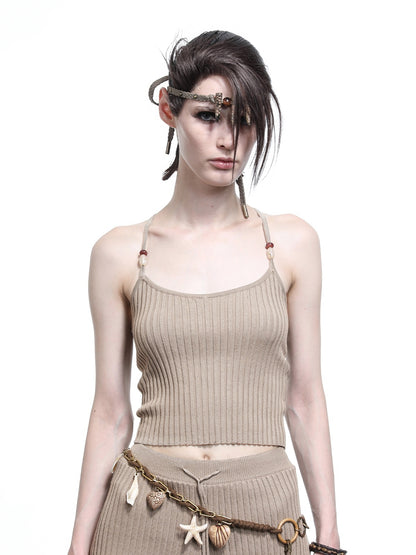 NORTH_NODE_Pearl_Beaded_Halter_V-neck_Women&