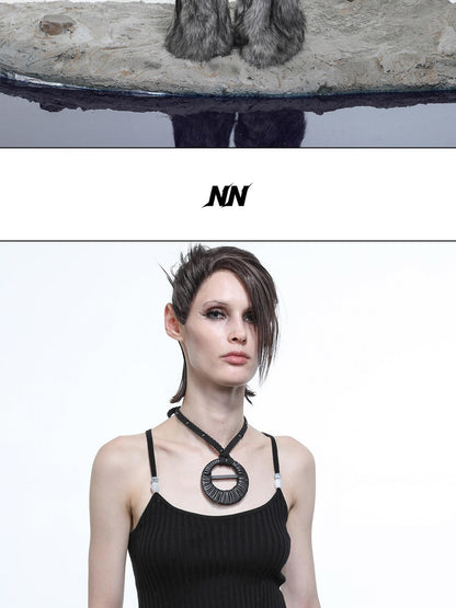NORTH NODE Pearl Beaded Halter V-neck Women&