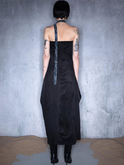 NORTH NODE Plaid Patchwork Bustier Asymmetrical Women&