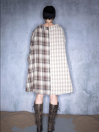 NORTH NODE Plaid Splice Patchwork Multiway Convertible Women&