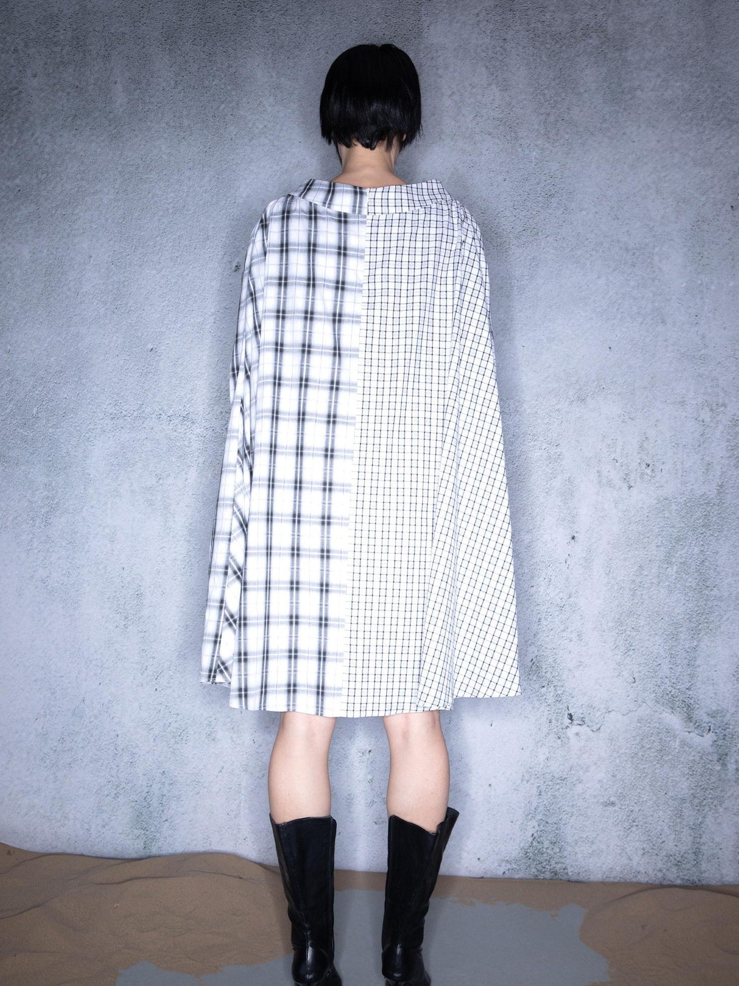 NORTH NODE Plaid Splice Patchwork Multiway Convertible Women&