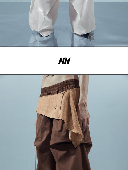 NORTH NODE Pleated Paratrooper Cargo Style Loose Fit Women&