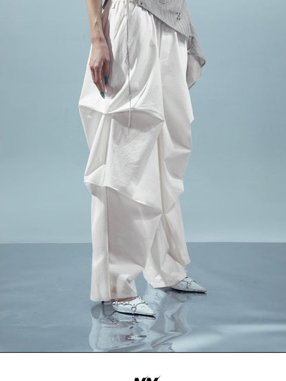 NORTH NODE Pleated Paratrooper Cargo Style Loose Fit Women&