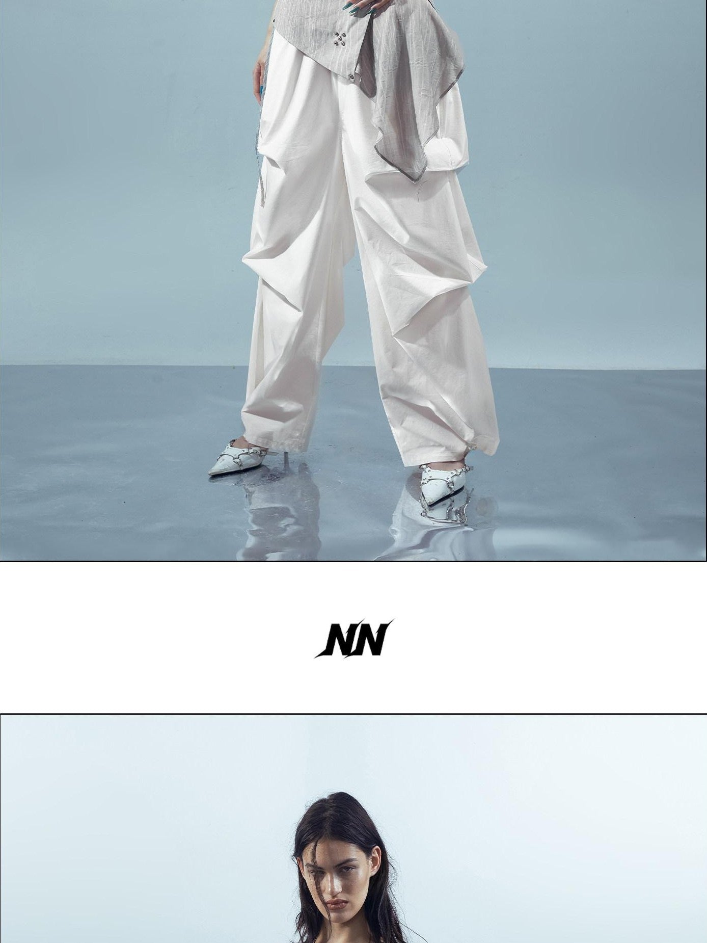 NORTH NODE Pleated Paratrooper Cargo Style Loose Fit Women&